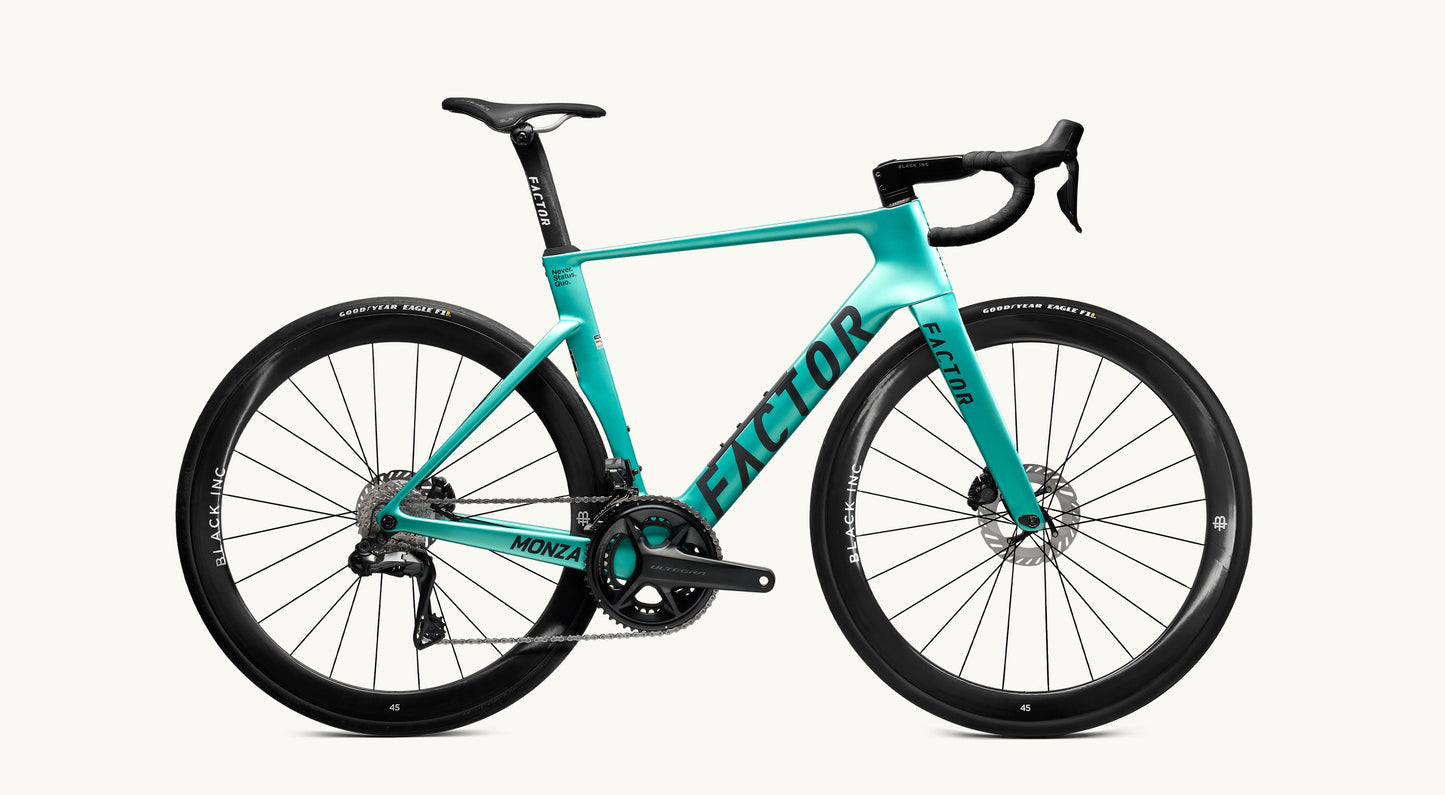 Factor - Monza Complete Vélos de route Factor Steel Green SRAM Force avec Powermeter