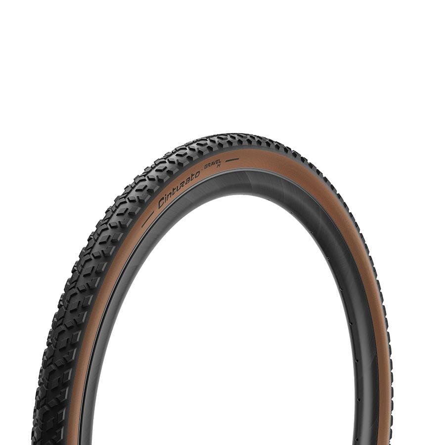 Pirelli- Cinturato Gravel M, Pneu Gravel, 700x45C, Pliable, Tubeless Ready, SpeedGrip, ArmourTech, 127TPI, Flanc Beige velocartel