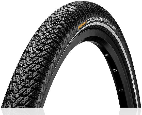 Continental - Pneu Top Contact Winter II Premium Pneus Continental 700x35C Noir bande réfléchissante