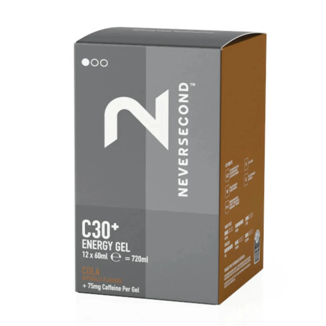 Neversecond - Gels C30+ Boîte de 12 Nutrition Neversecond Cola