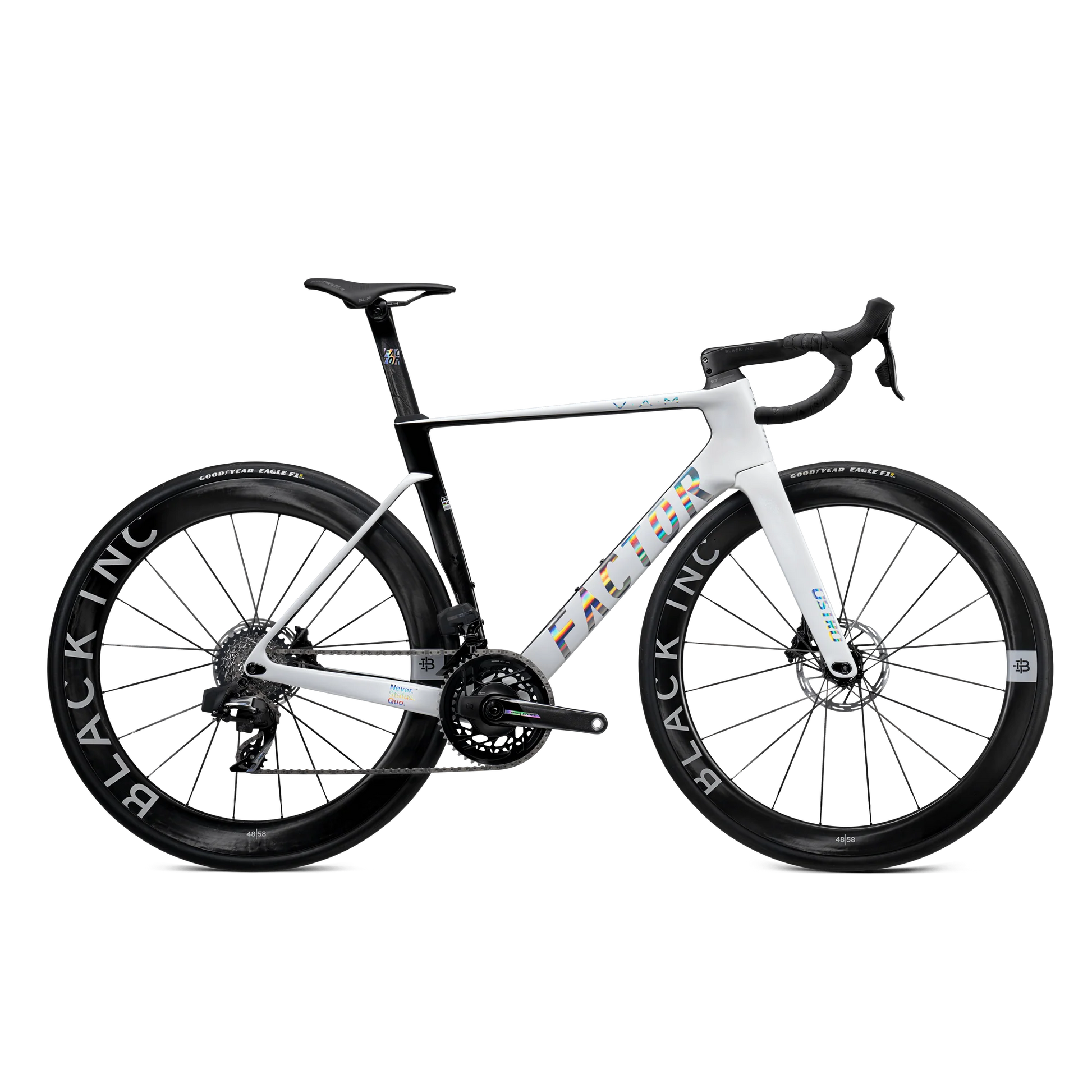 Factor - Ostro VAM 2.0 Premium Complete Vélos de route Factor White Chrome Sram RED avec Powermeter