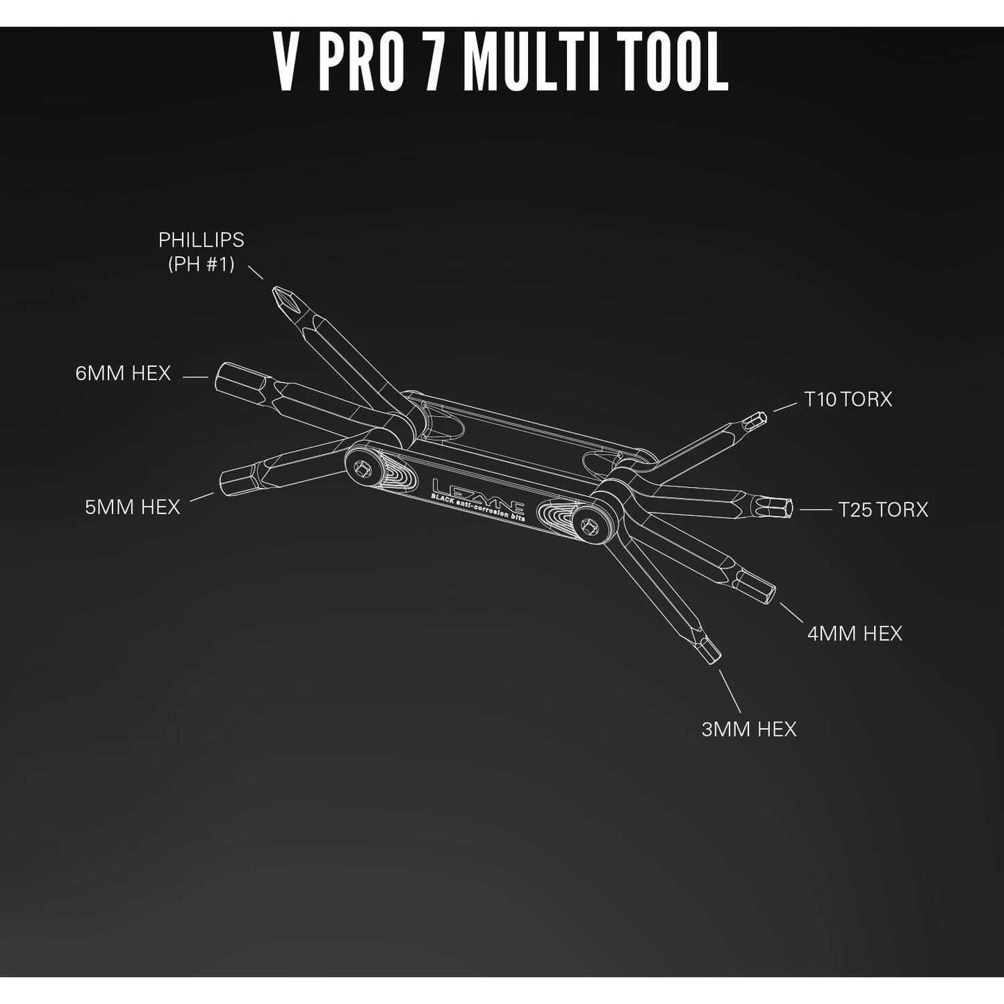 Lezyne - Multi-outil V Pro 7 Outils multifonctions Lezyne