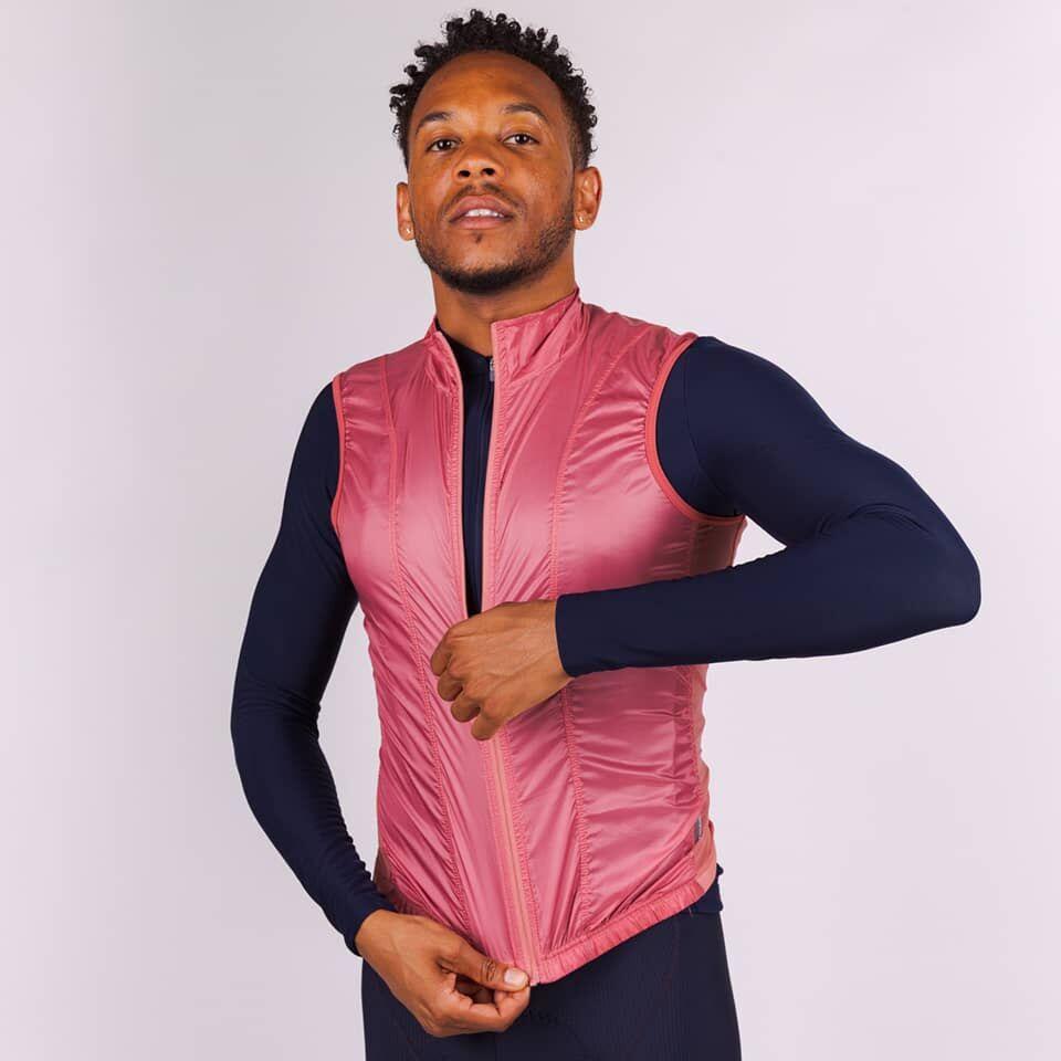 CAFÉ DU CYCLISTE - Gilet Petra Man Dusty Pink - velocartel