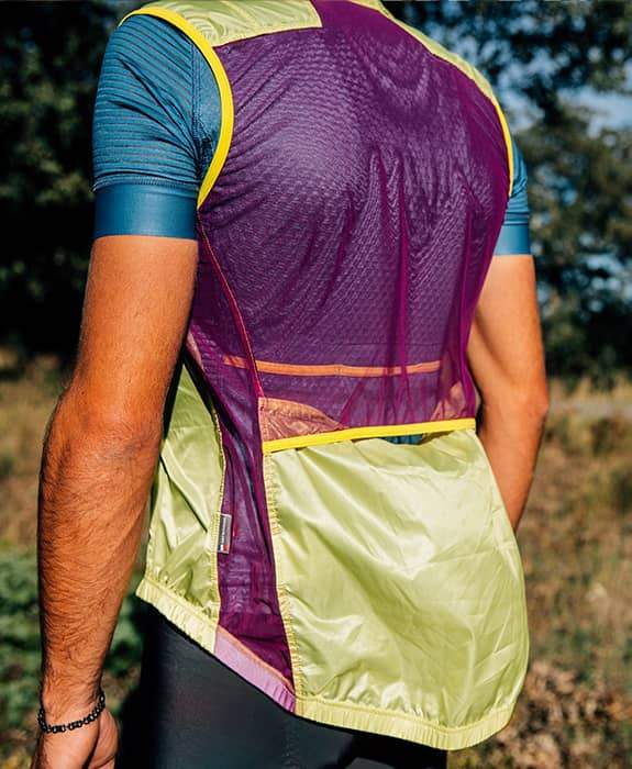 CAFÉ DU CYCLISTE - Gilet Petra Man Yellow & Purple