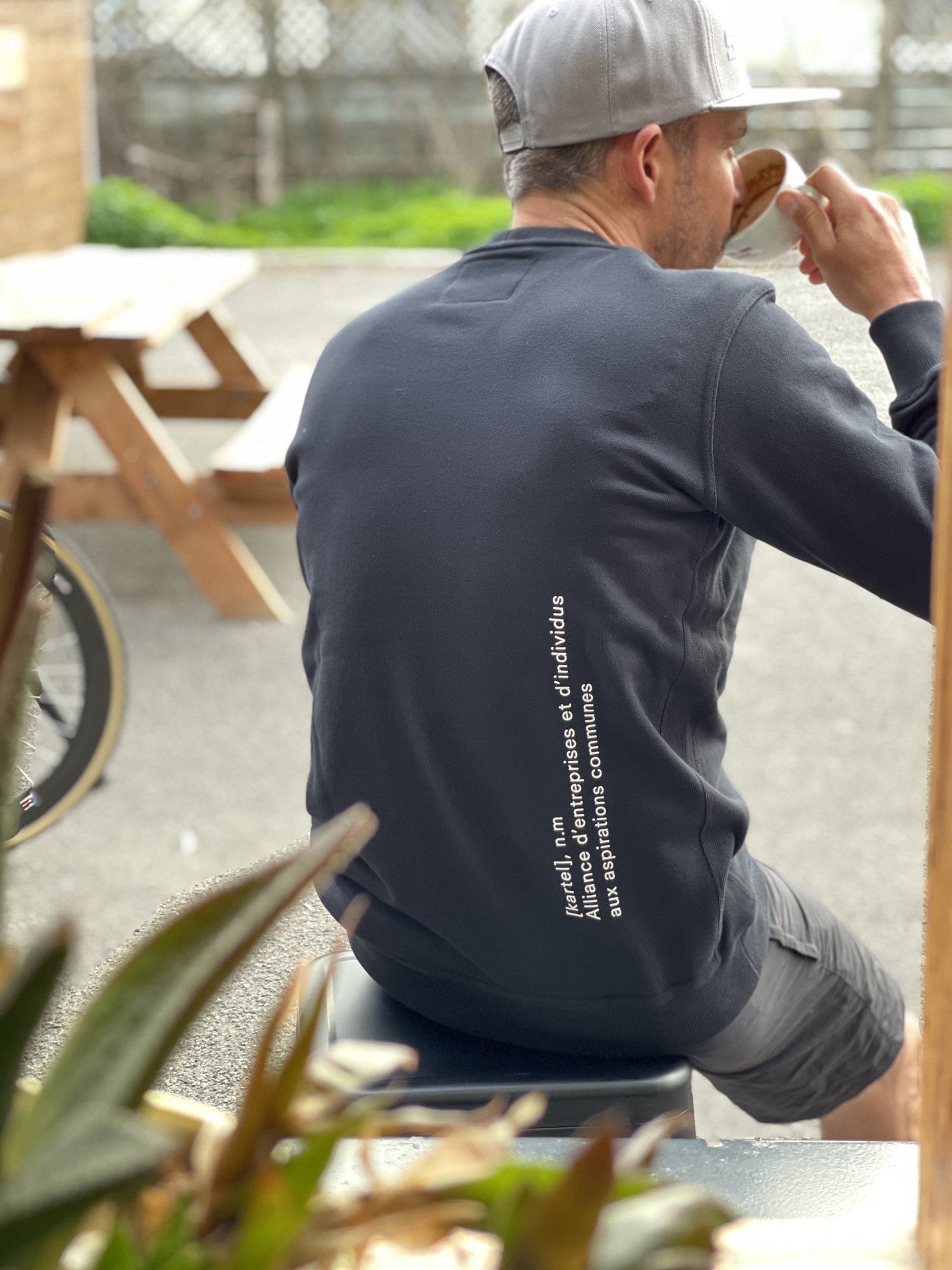 Unisex Sweatshirt CARTEL Classic Black Sweatshirts Vélo Cartel
