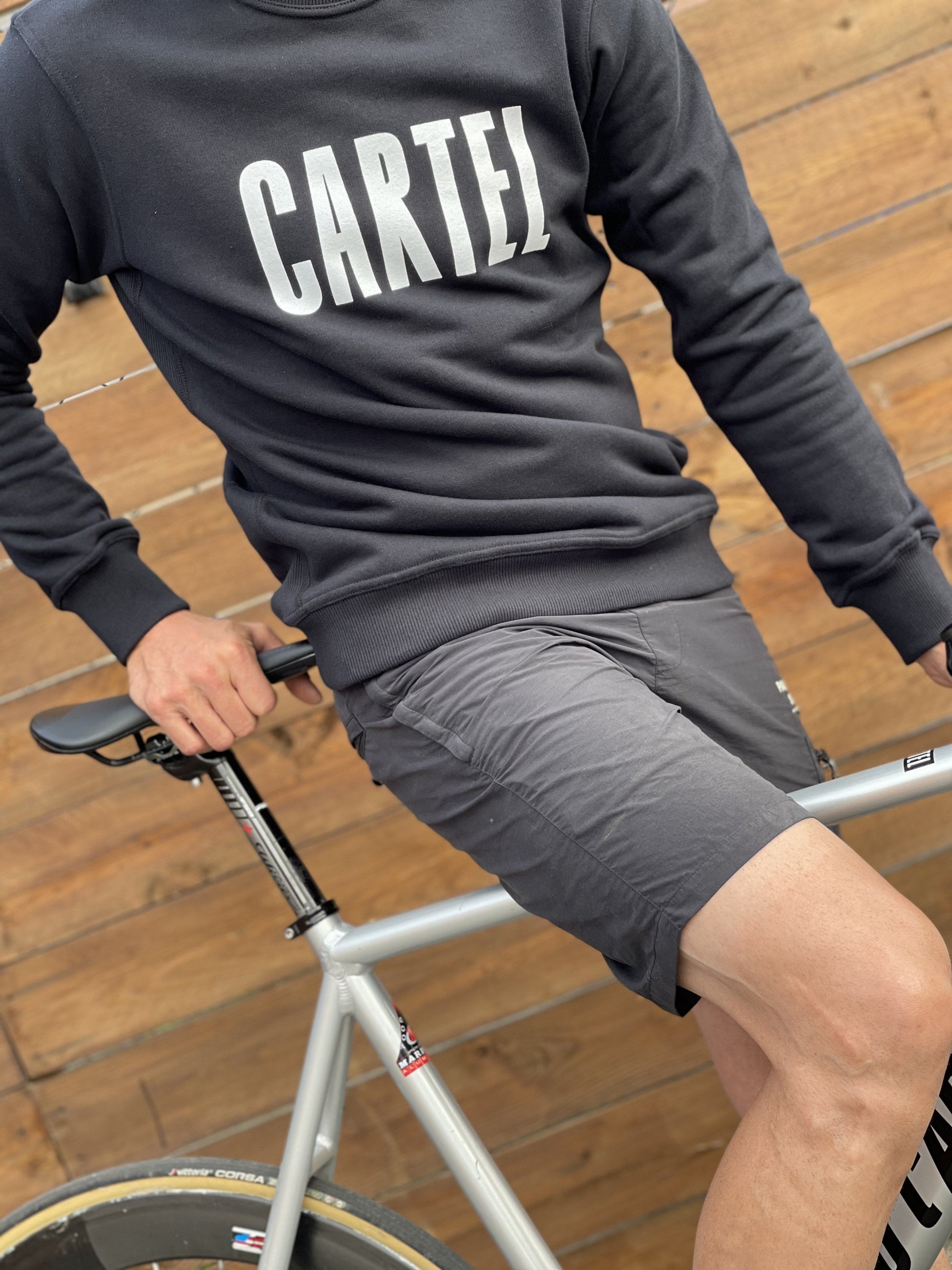 Unisex Sweatshirt CARTEL Classic Black Sweatshirts Vélo Cartel