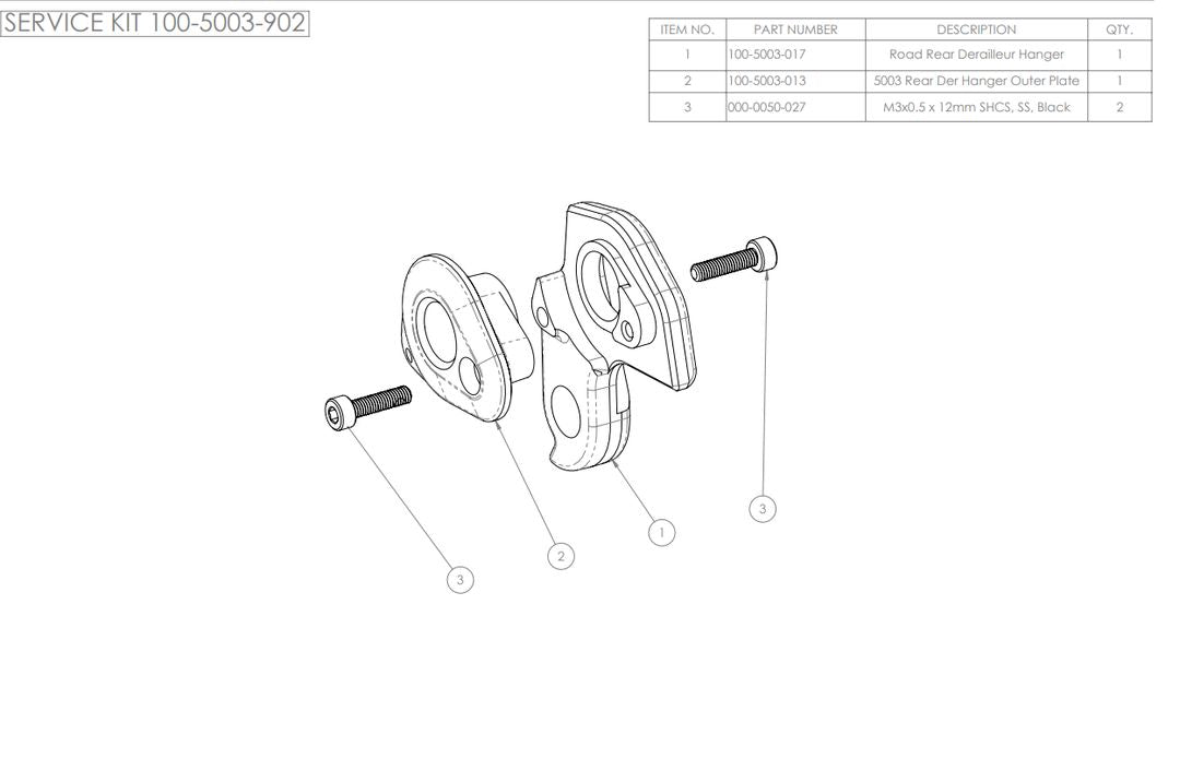 Enve - Patte de derailleur Melee velocartel 