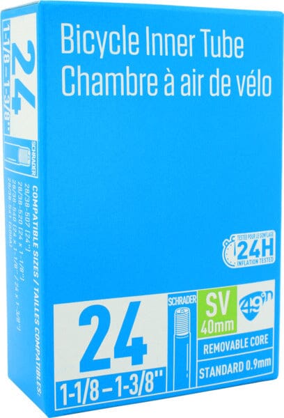 Standard inner tube - Schrader valve, 24 x 1. Inner tube 49°n 