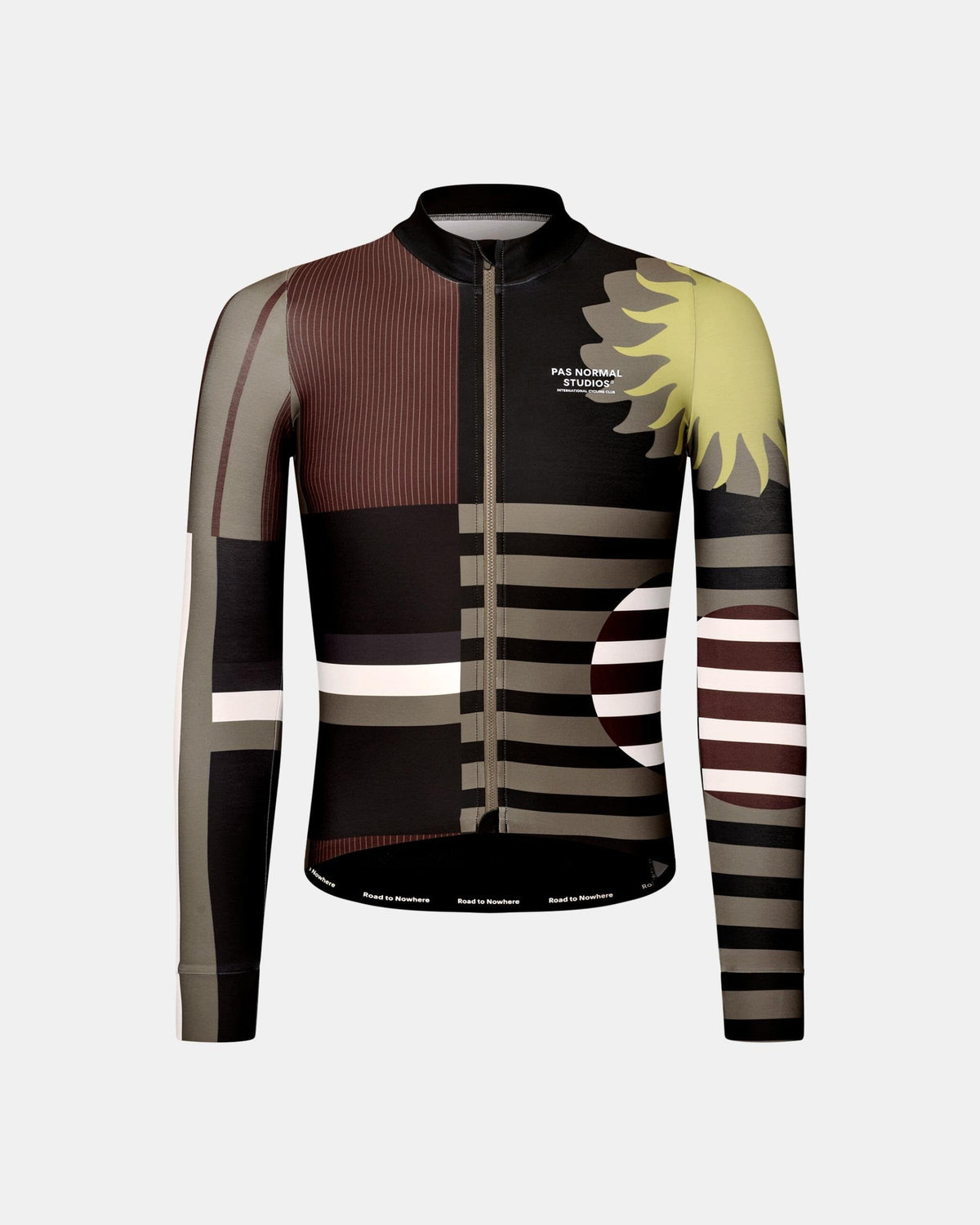 Pas Normal Studios - Maillot Mechanism Long Homme AW26 Maillots Longs Pas Normal Studios AOP International Dark Olive XS 