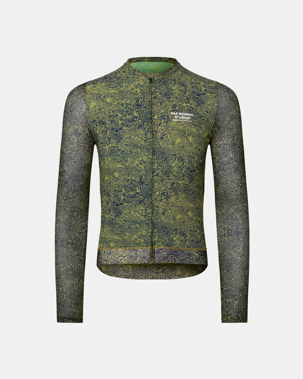 Pas Normal Studios - Maillot Long Essential Light Homme Maillots Pas Normal Studios AOP Grain Dark Lime S 