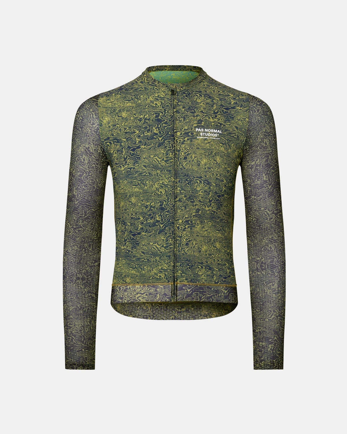 Pas Normal Studios - Maillot Long Essential Light Homme Maillots Pas Normal Studios AOP Grain Dark Lime S 