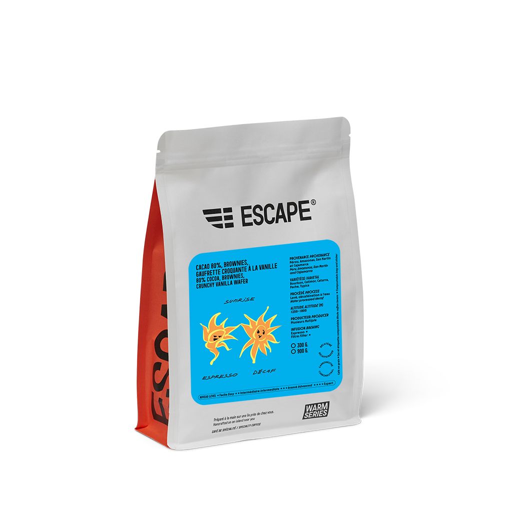 Escape - Sac de Café Café Escape Sunrise Espresso Decaf 