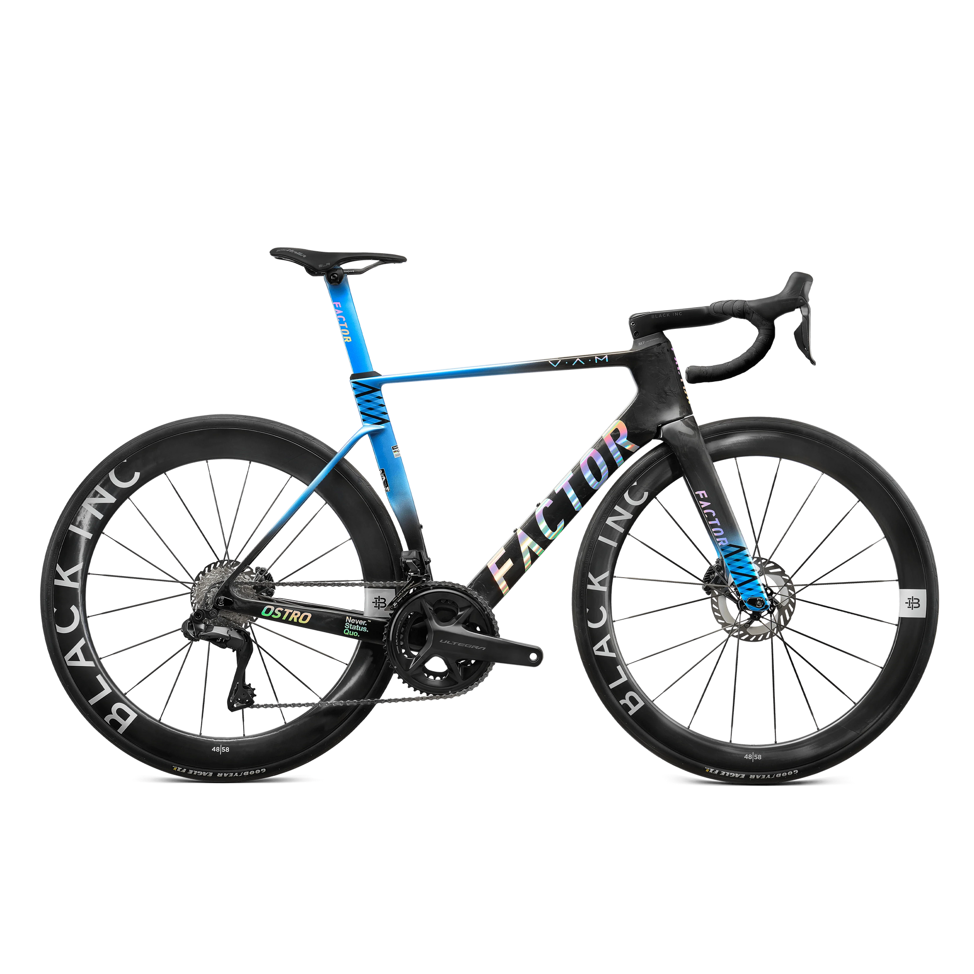 Factor - Ostro VAM 2.0 Premium Complete Vélos de route Factor Icon Blue Sram RED avec Powermeter 
