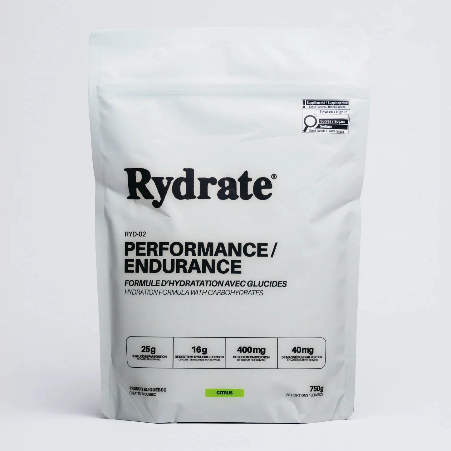 Rydrate - RYD-02 - Hydratation et Glucides Nutrition Rydrate 
