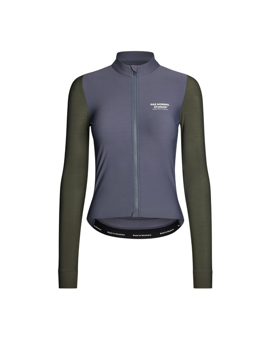 Pas Normal Studios - Maillot Mechanism Long Femme AW25 Maillots Longs Pas Normal Studios Steel Dark Olive XS 