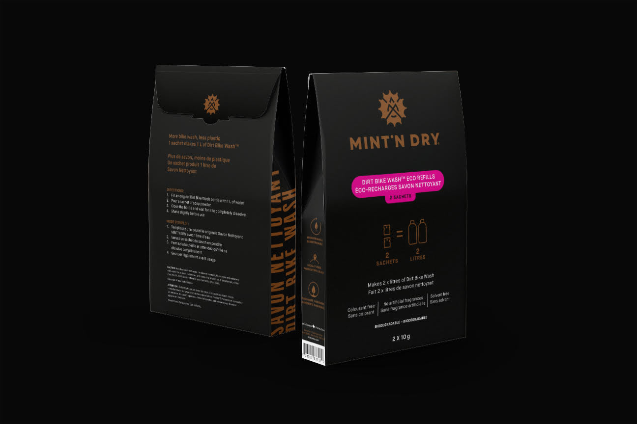 MInt'N Dry - Dirt Bike Wash Éco-Refills Sachets Nettoyants Mint'N Dry 