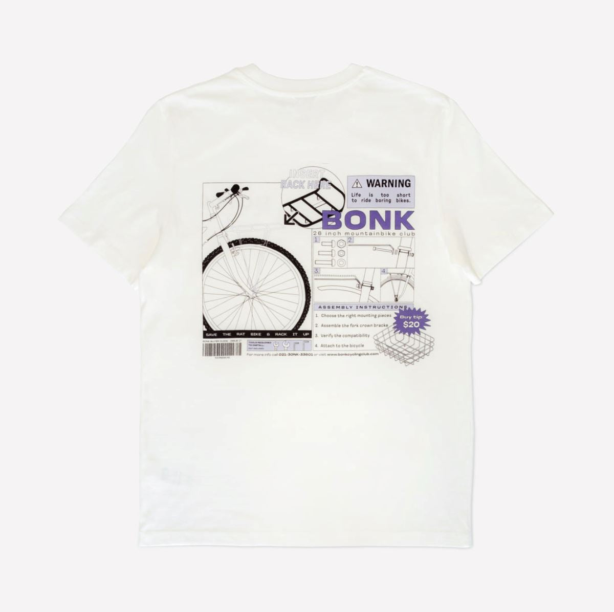 Bonk - T-Shirt Rack It Up T-Shirts Bonk White S 