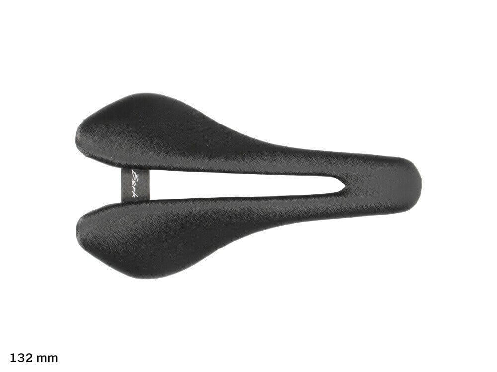 Berk composites - Saddle LUPINA SHORT 144 PADDED BLACK NATURAL LEATHER Saddles Berk 144mm 