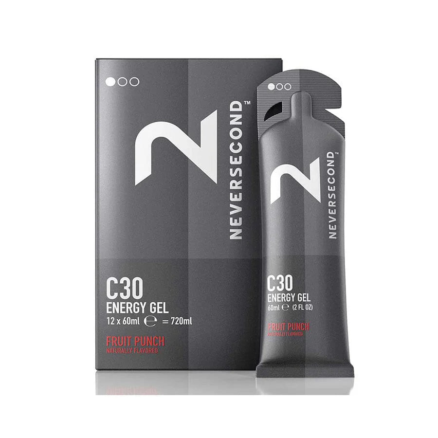 Neversecond - C30 Gels Box of 12 Nutrition Neversecond Fruit Punch 