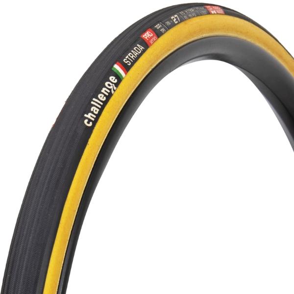 Strada Pro 700x27 300TPI Black/Beige Tubular Tires - Tubulars Challenge 