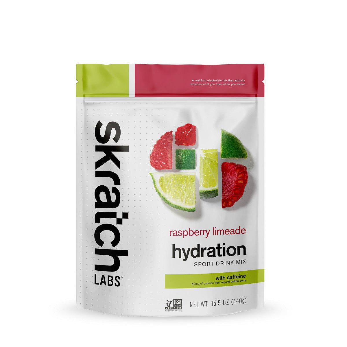 Skratch Labs Hydration 440G Skratch Raspberry Lemonade Caffeine 