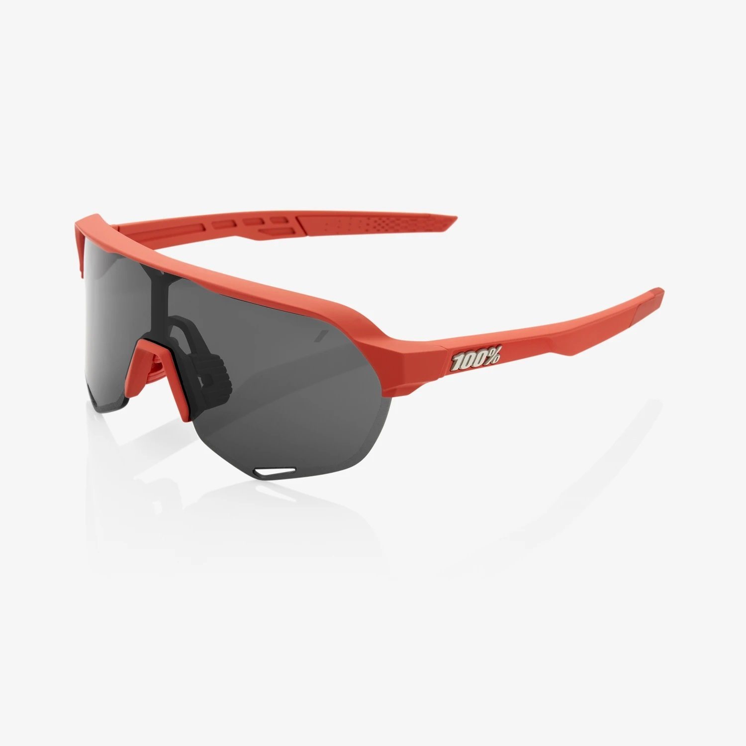 Sunglasses S2 | Soft Tact Coral - Smoke Lens Sunglasses 100% 