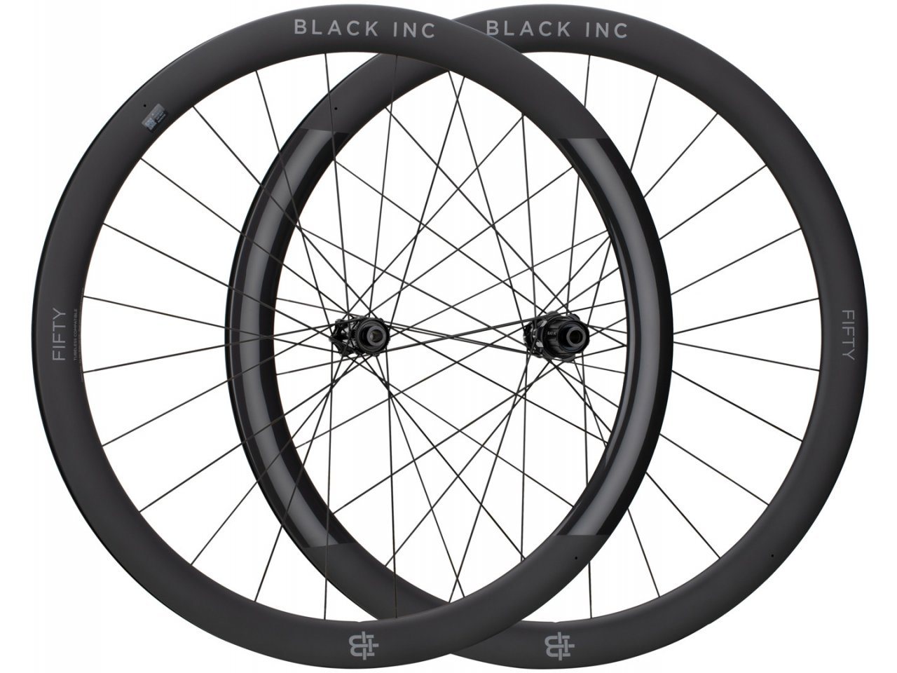Pair of Black Forty Five Disc CL (XDR) Team Edition 2.0 Black Inc wheels 